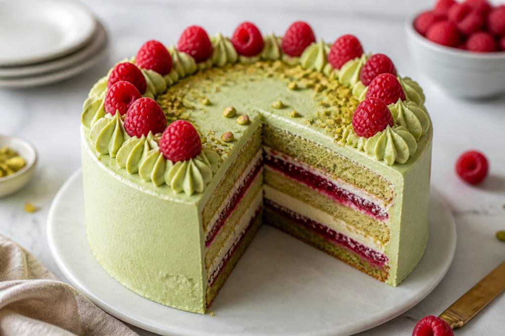 Gateau anniversaire pistache framboise : une recette raffinée et fruitée