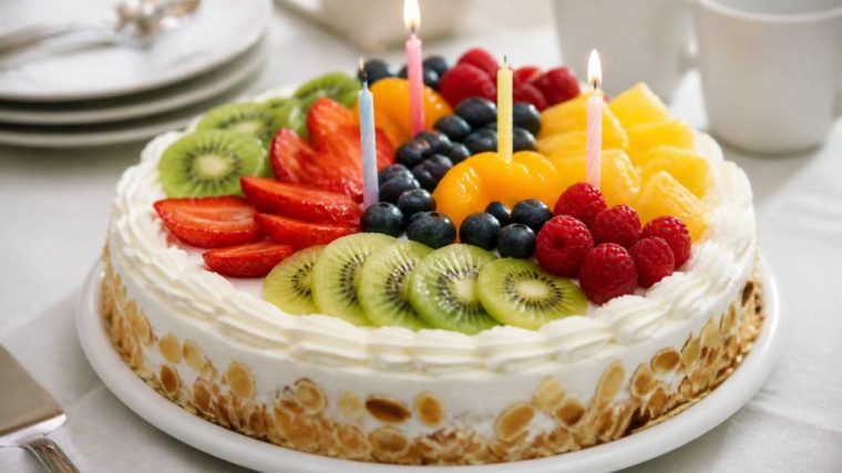 Gateau aux fruits anniversaire : une recette colorée et facile à personnaliser
