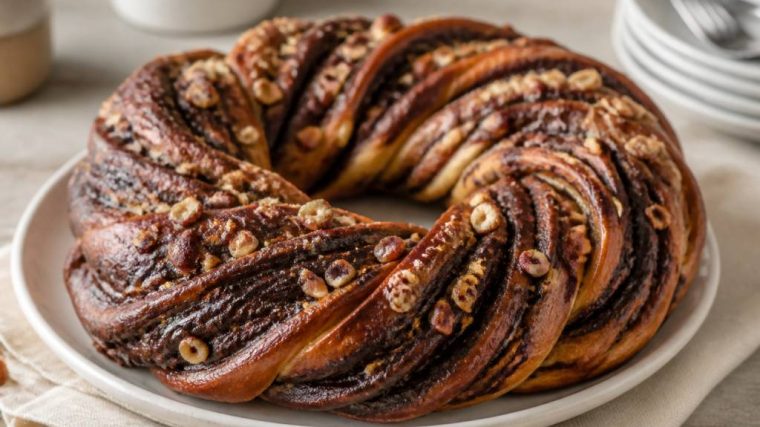 Krantz cake : la recette briochée au chocolat et aux noix