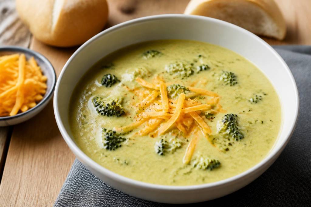 Soupe brocolis cheddar : une recette crémeuse et réconfortante